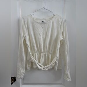 Anthropologie, Pilcro Long-Sleeve Twist Tee (Size L)